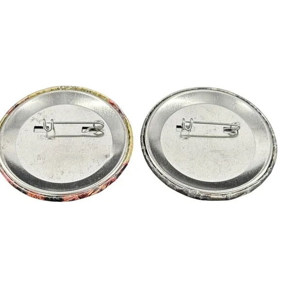 Lost In Space Robot Pins Two 2 1/4" Diameter Pinback TV Show British - Picture 4 of 6